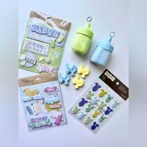 Baby Stickers Stationary and Plastic baby bottle balloon holder